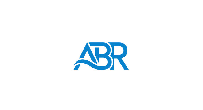 Blue ABR typography logo with wave underline.