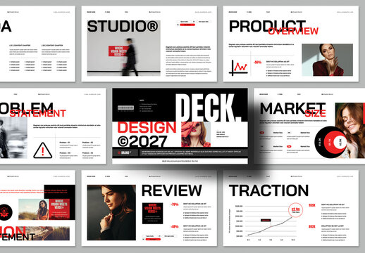 Pitch Deck Presentation Template Design Layout