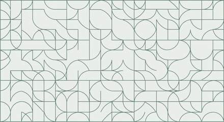Obraz premium Geometric Abstract Pattern: Minimalist, Retro, Subtle Curves & Lines