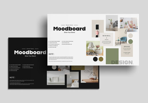 Minimal Brand Mood Board Presentation Template