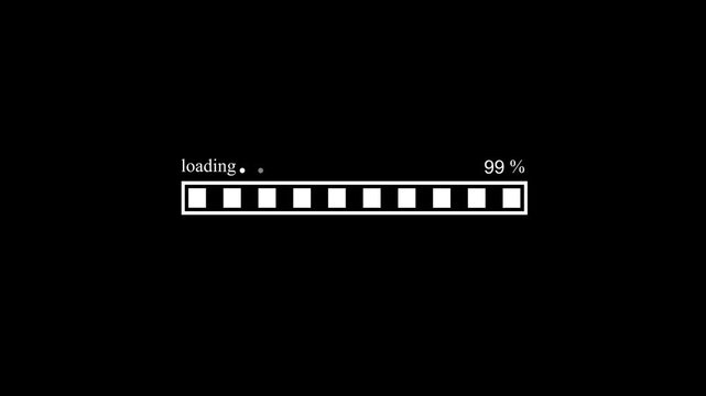 Animated Waiting Status Bar with Smooth Progress Loading Visualization