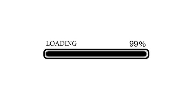 Looping Loading Bar Animation with Waiting Process and Completion Effect