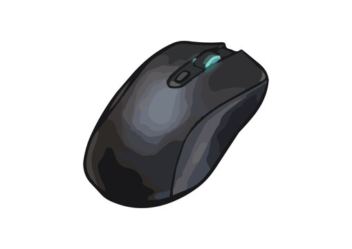 Item-style minimalist desktop computer illustration, elegant watercolor PC monitor with glossy textures and soft bleeds for creative technology branding ／ シズル感のあるパソコン・周辺機器のイラスト