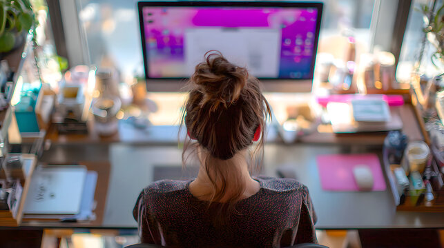 culpability. Person working at a modern desk viewed from above. lifestyle magazines, social media lookbooks, designed for lifestyle magazines and social media content, inspires lifestyle.