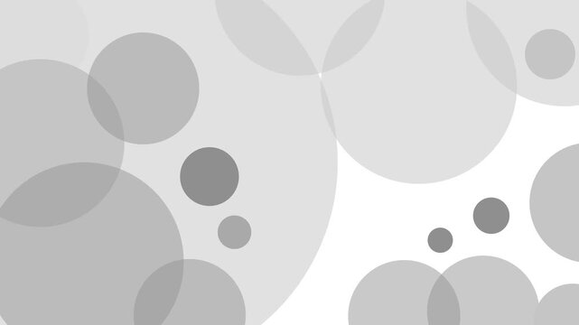 Abstract composition of overlapping translucent circles animation