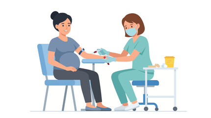 Fototapeta premium Pregnant woman getting blood test.