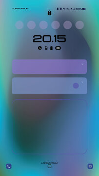 Futuristic Smartphone Application Screen Design with Abstract Background