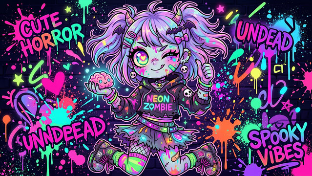 Ultra-detailed anime artwork featuring neon pink and cyan colors, glitch distortions, and a mesmerizing futuristic vibe.