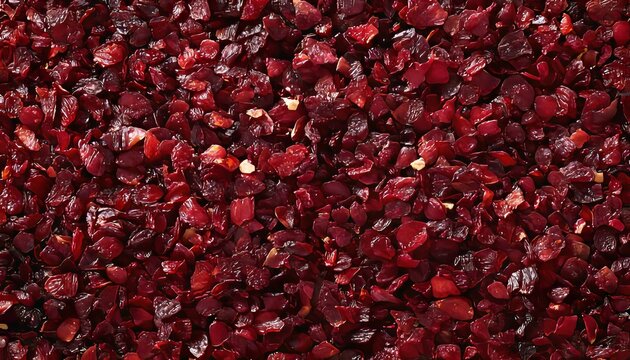 A Top Down Close Up of Textured Organic Dried Aai Berry Fruit Granules on a Wooden Surface.