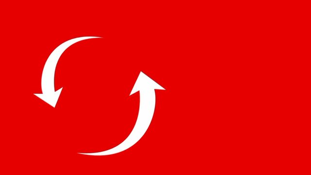 Circular Recycling Arrows Animation with Gear Icon and Renewable Concept