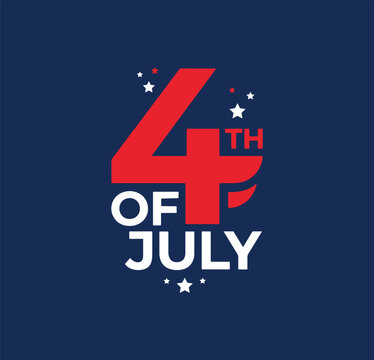 Creative 4th of July Independence Day logo and t-shirt graphic