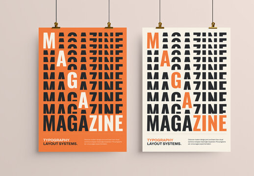 Swiss Style Stacked Typography Poster Layout Design