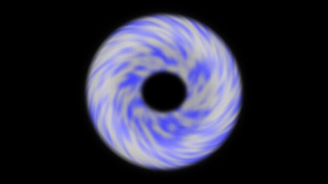 Abstract vortex animation swirls fluid blue storm paths. Hypnotic abstract vortex animation flows white light curves. Minimal abstract vortex animation loops clean vector streams.
