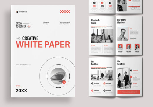 Corporate White Paper and Business Proposal Template Design
