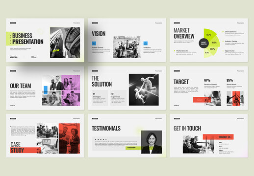 Minimal Business Presentation Template with Modern Corporate Slide Deck