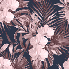 Tropical pattern. Paradise plants and flowers. Hawaiian pattern. Exotic, tropics © Alaska_artworks
