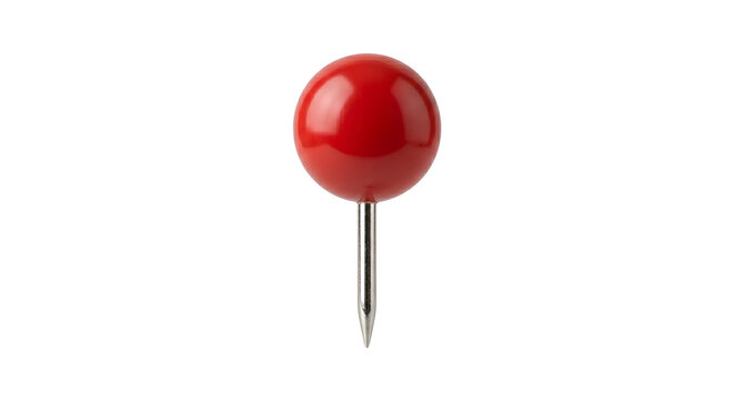 Red round map pushpin thumbtack tool