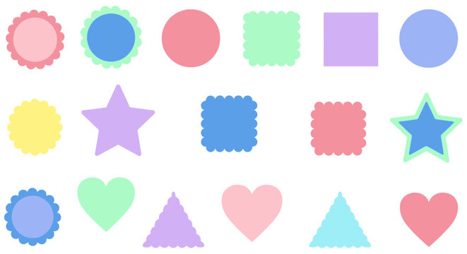 Pastel Geometric Shapes Collection