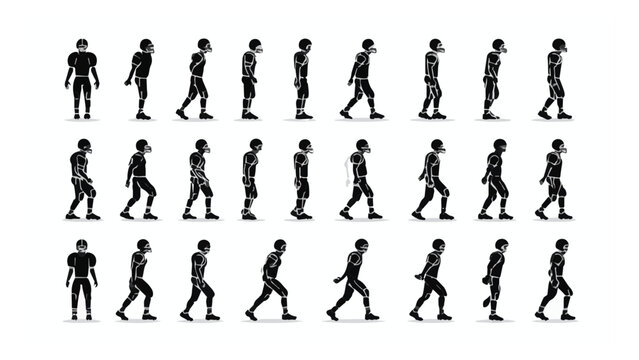 Sequential Illustration of Human Evolution and Walking Stages.