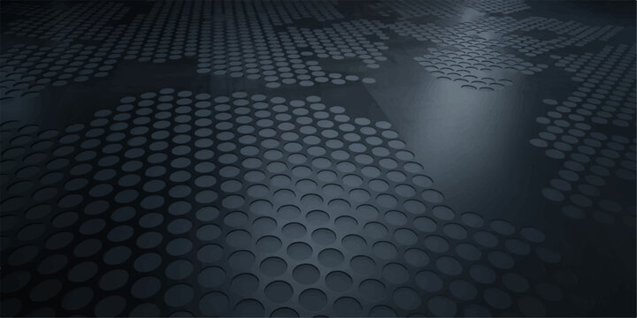 Abstract Technology Background with Binary Code, Digital Grid Pattern, Blue and Black Futuristic 3D Tech Texture with Light Effects