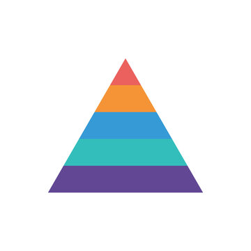 Pyramid Shape Illustration, Stepped Pyramid Graphic