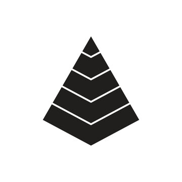 Pyramid Shape Illustration, Stepped Pyramid Graphic