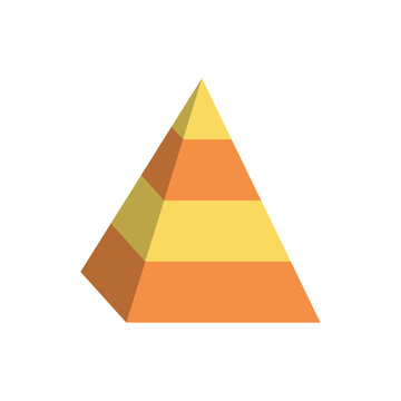 Pyramid Shape Illustration, Stepped Pyramid Graphic