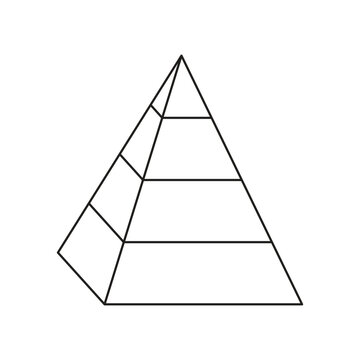Pyramid Shape Illustration, Stepped Pyramid Graphic