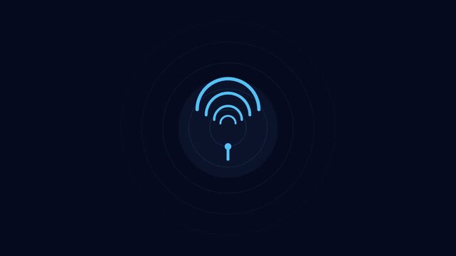 Blue Wifi Signal Animation