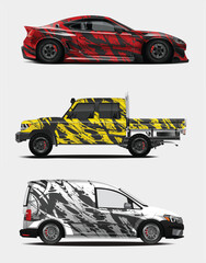 Fototapeta premium Dynamic Car Wrap Designs for Multiple Vehicles