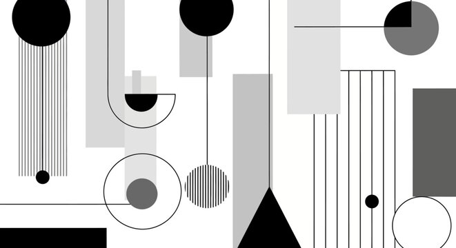 Geometric Abstract Shapes and Lines Minimalist Design