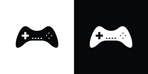 Gamepad icon flat design concept in black © Oliver