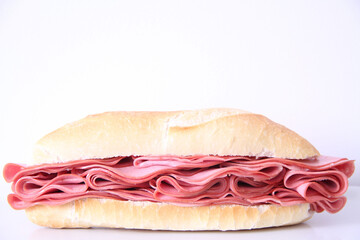 Sandwich, bologna, bread, Sao Paulo, Brazil. © AGB Photo Library