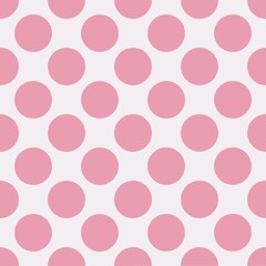 Seamless polkadot pattern in pastel pink color. Cute dots background texture. © Cyrilla