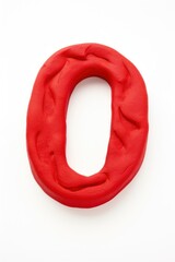 Naklejka premium Number 0 red white background confectionery.