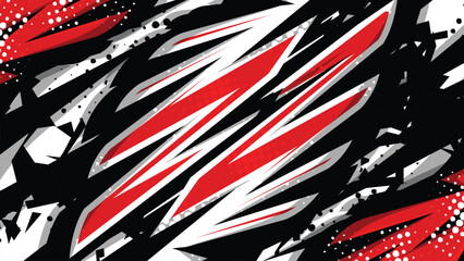 Abstract Dynamic Red Racing Background Vector for Car Wrap and Esports Jersey © Nj Art