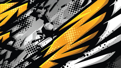 Abstract Dynamic Racing Background Vector for Car Wrap and Esports Jersey Design © Nj Art