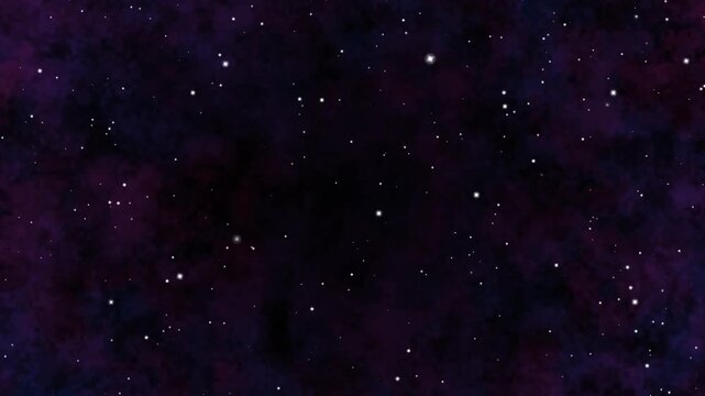 Deep space background with dark purple nebula and shining stars