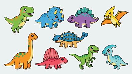 Cute cartoon dinosaur collection © hartanto