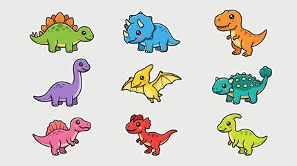 Cute cartoon dinosaur collection © hartanto