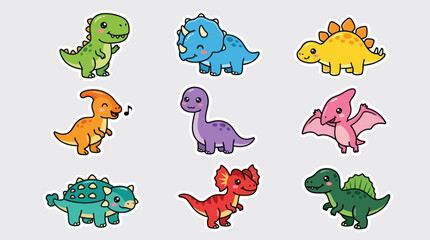 Cute cartoon dinosaurs collection © hartanto