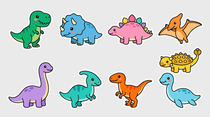 Cute cartoon dinosaurs collection © hartanto