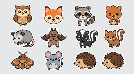 Cute cartoon forest animals collection © Hypequadrat