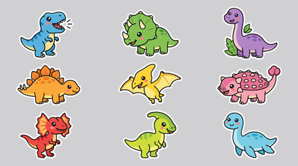 Cute cartoon dinosaurs set © hartanto