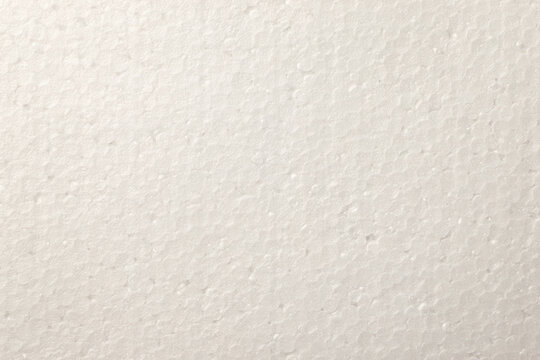 White polystyrene close-up background. Top view