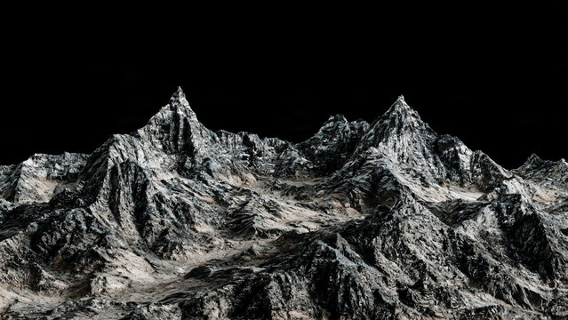 Paysage de montagnes abruptes