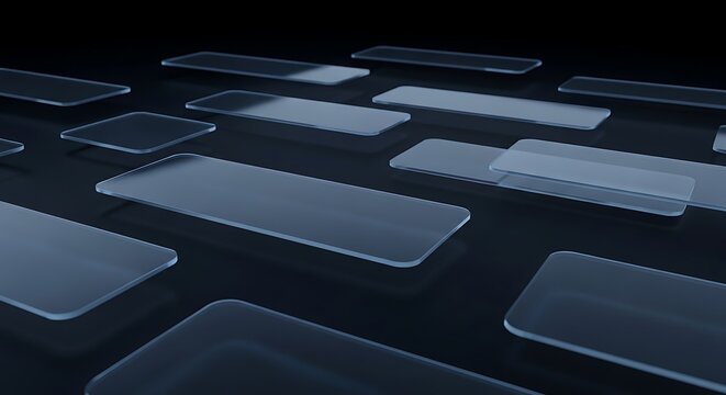 Glowing blue rectangles on dark background.