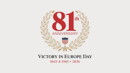 81st Victory in Europe Day Anniversary Commemorative Emblem