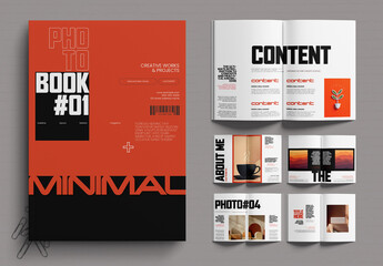 Minimal Creative Photobook Portfolio Magazine Template Layout