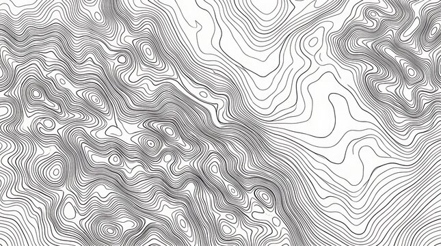 Gray topographic map contour lines pattern.